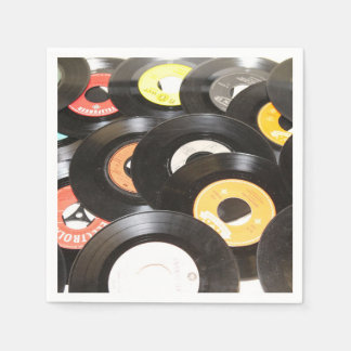 Vintage Platten 45 U/min Serviette