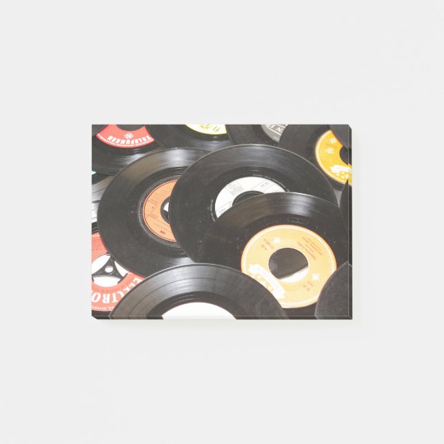 Vintage Platten 45rpm Post-it Klebezettel (Vorderseite)
