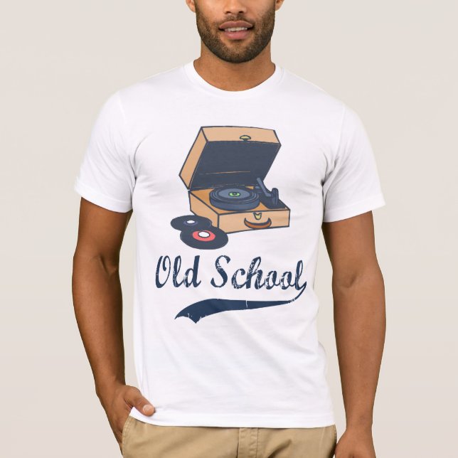Vintage-Plattenspieler im Retro-Stil T-Shirt (Vorderseite)
