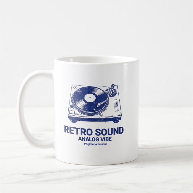 Vintage-Plattenspieler Retro-Vinyl-Schallplattensp Kaffeetasse (Links)