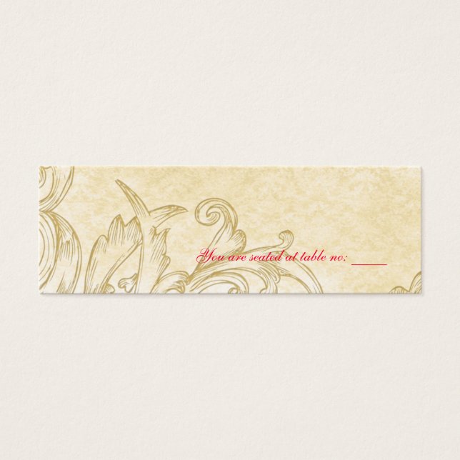 Vintage Platzkarte (Vorderseite)