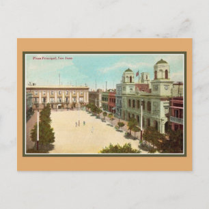 Vintage Plaza Principal San Juan Puerto Rico Postkarte