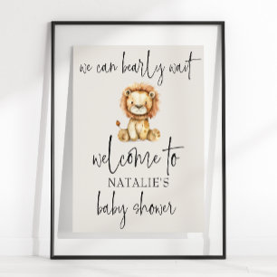 Vintage Plüsch-Nursery-Tiere Baby Shower Poster