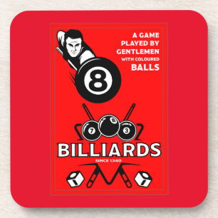 Vintage Pocket Billard Getränkeuntersetzer