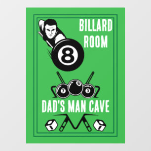 Vintage Pocket Billards Fensteraufkleber