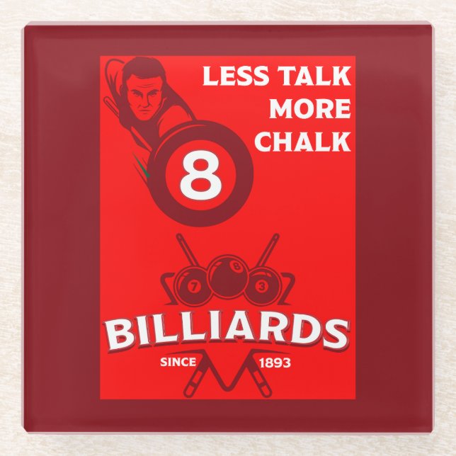 Vintage Pocket Billards Glasuntersetzer (Vorderseite)