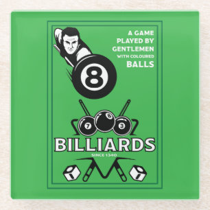 Vintage Pocket Billards Glasuntersetzer