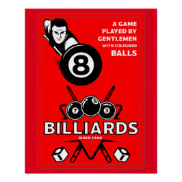 Vintage Pocket Billards Poster