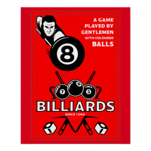 Vintage Pocket Billards Poster