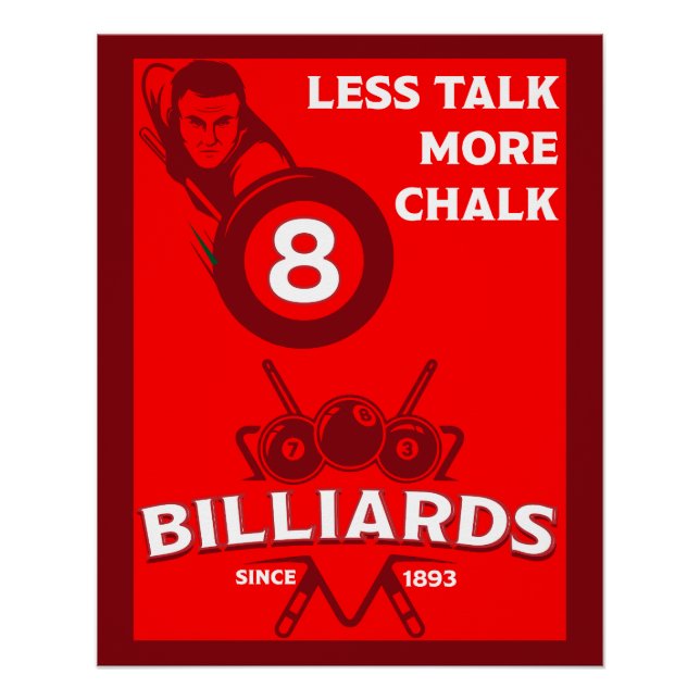 Vintage Pocket Billards Poster (Vorderseite)