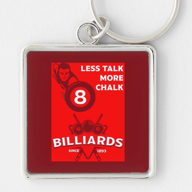 Vintage Pocket Billards Schlüsselanhänger (Vorne)