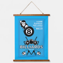 Vintage Pocket Billards Wandteppich Mit Holzrahmen