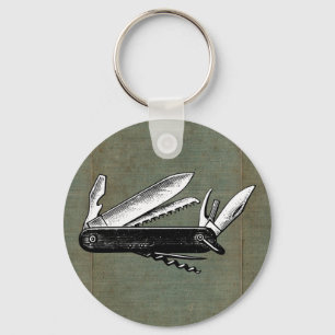 Vintage Pocket Knife Art Schlüsselanhänger