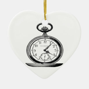 Vintage Pocket Watch Cool Fab Keramik Ornament