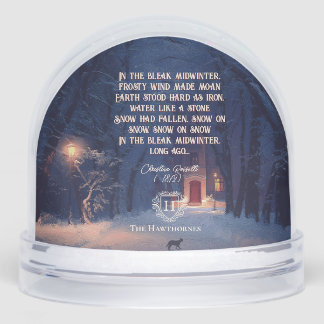 Vintage Poem Dark Academia Photo Snowglobe Schneekugeln