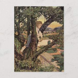 Vintage Poem, Foreign Land by Jessie Willcox Smith Postkarte