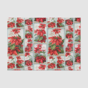 Vintage Poinsettias Seidenpapier