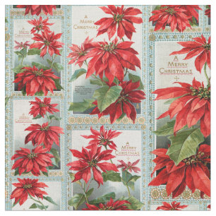 Vintage Poinsettias Stoff