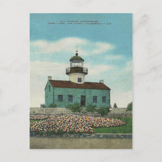 Vintage Point Loma Leuchtturm San Diego Kalifornie Postkarte