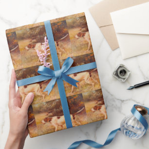 Vintage-Pointer-Jagdhund-Geschenk für Sportsleute Geschenkpapier