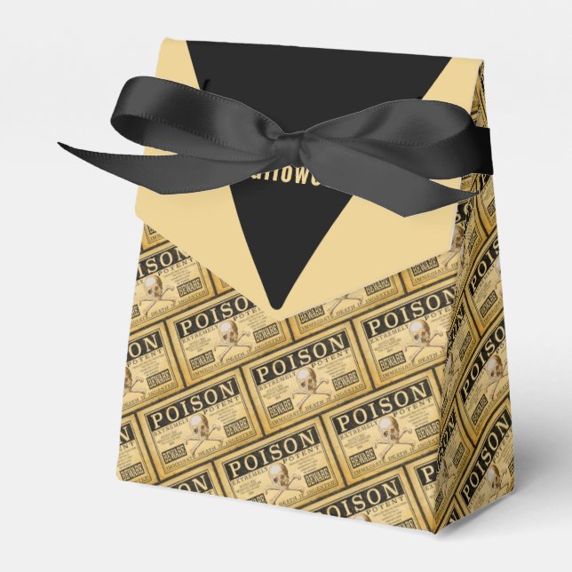 Vintage "POISON" Halloween-Gefälligkeitsbox Geschenkschachtel (Vorderseite)