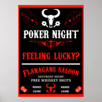 Vintage-Poker-Night-Plakat