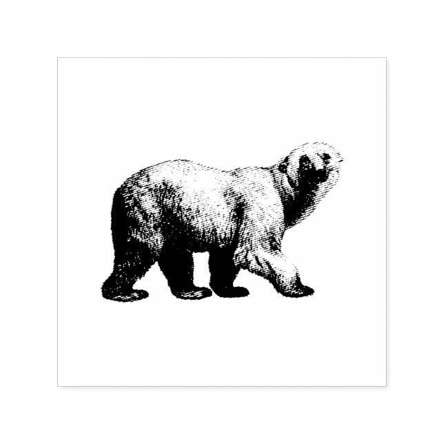 VINTAGE POLAR BEAR RUBBER BRIEFMARKE PERMASTEMPEL (Design)