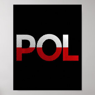 Vintage Polen Flagge Fußball Sport Flagge Polen Bü Poster