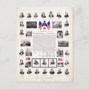 Vintage politische Präsidenten Postkarte