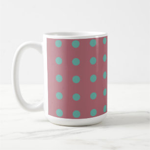 Vintage Polka Dots Rose Gold Color Retro Classic Kaffeetasse