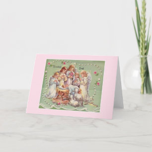 Vintage-Polnische Wesołych Świąt-Weihnachtskarte Feiertagskarte