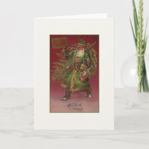 Vintage-Polnische Wesołych Świąt-Weihnachtskarte Feiertagskarte