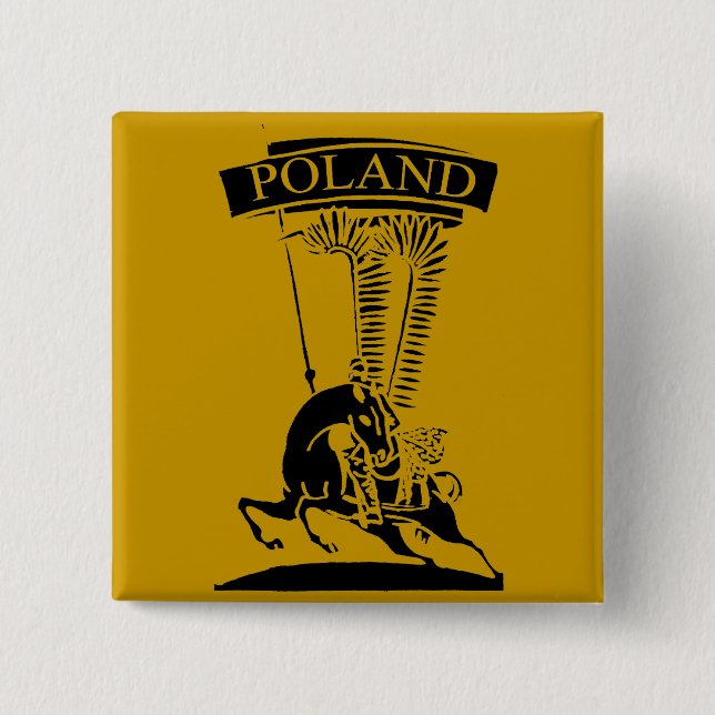 Vintage Polnischer Flügelhusar Button (Vorderseite)