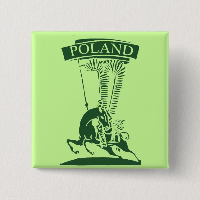 Vintage Polnischer Flügelhusar Button (Vorderseite)