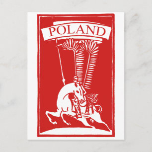 Vintage-Polnischer Flügelhusar Postkarte