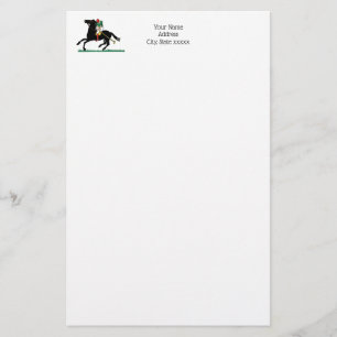 Vintage-Polospieler auf Pony Briefpapier