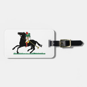 Vintage-Polospieler auf Pony Gepäckanhänger