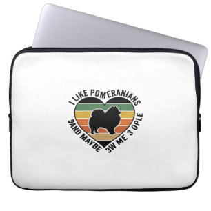 Vintage-Pomeranian-Herz-Zitat-Hunde-Liebhaber-Shir Laptopschutzhülle