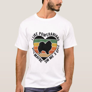 Vintage-Pomeranian-Herz-Zitat-Hunde-Liebhaber-Shir T-Shirt