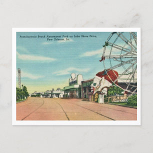 Vintage Pontchartrain Beach New Orleans Vergnügung Postkarte