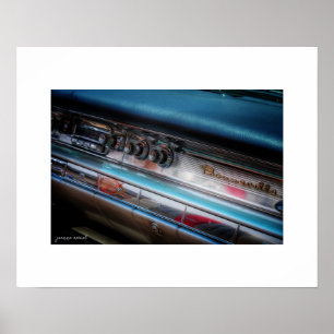 Vintage-Pontiac-Bonneville-Armaturenbrett-Poster-D Poster