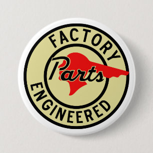 Vintage Pontiac-Fabrik zerteilt Zeichen Button