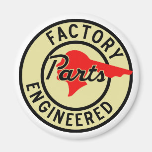 Vintage Pontiac-Werksteile-Schild Magnet