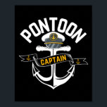 Vintage Pontoon Captain Funny Pontoon Boat  Poster<br><div class="desc">Vintage Pontoon Captain Funny Pontoon Boat</div>