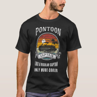 Vintage Pontoon Captain Like A Regular Captain Onl T-Shirt