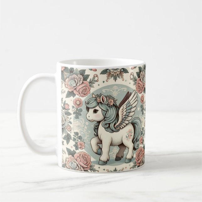 Vintage Pony's Delightful Blooms Kaffeetasse (Links)