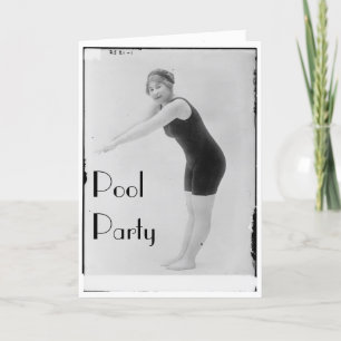 Vintage Pool Party Einladung
