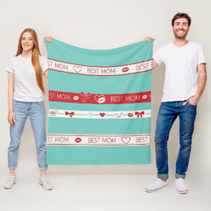 Vintage Pop-Art Bestes-Mutter-Liebe-Muster Fleecedecke