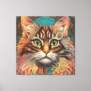 Vintage Pop-Art, Louis Wain schöne Katze Leinwanddruck