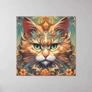 Vintage Pop-Art, Louis Wain schöne Katze Leinwanddruck